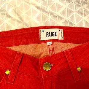 Paige Red Jeans